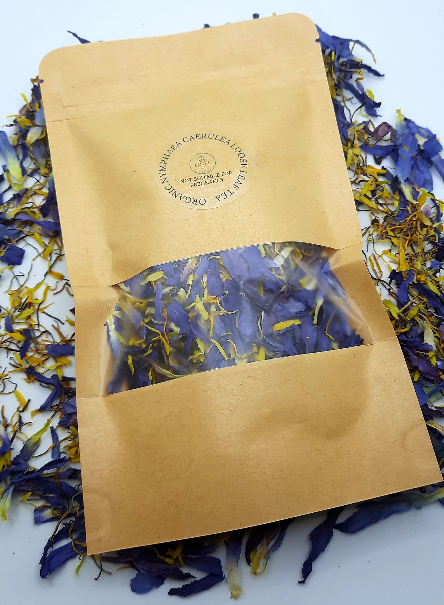 Organic Blue Lotus Nymphea Caerulea Loose Leaf Tea 10gm